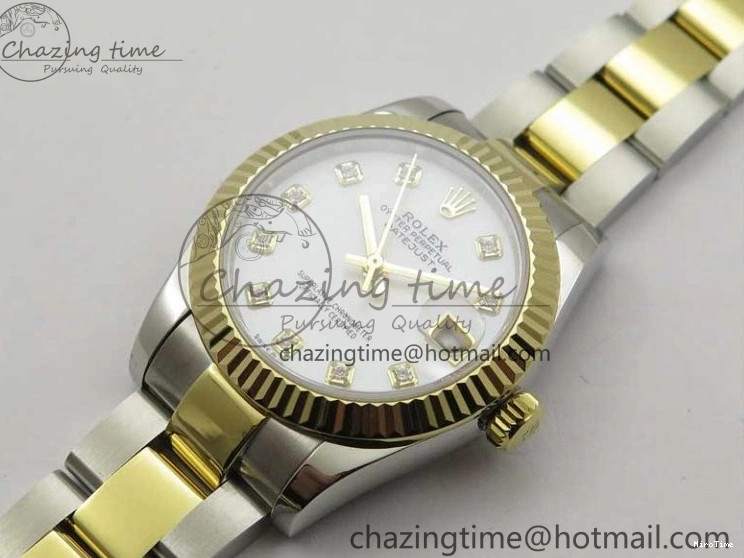 MiroTime 0520 ModernLook Datejust 31mm 278273 SS YG BP Maker Best Edition White MOP Diamonds Dial on SS YG Oyster Bracelet 2723